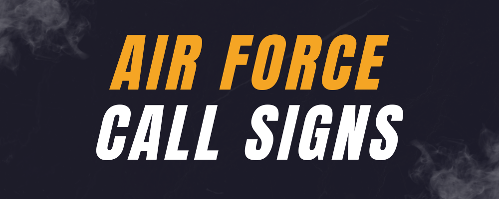air force call signs banner